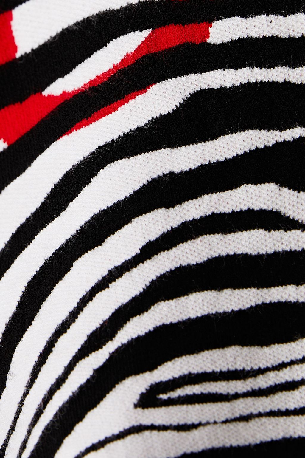 JUST CAVALLI Zebra-print intarsia-knit sweater