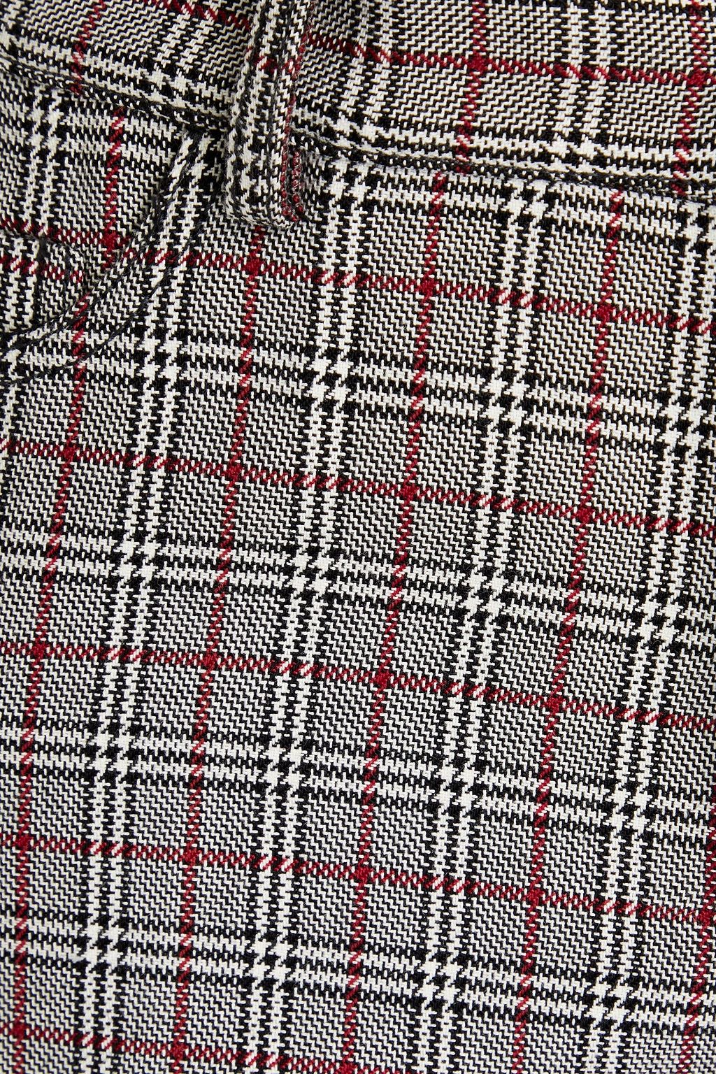 GIAMBATTISTA VALLI Prince of Wales checked wool and cotton-blend bootcut pants