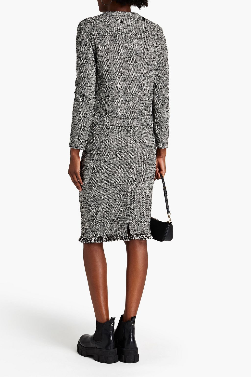 BOUTIQUE MOSCHINO Bouclé-tweed skirt