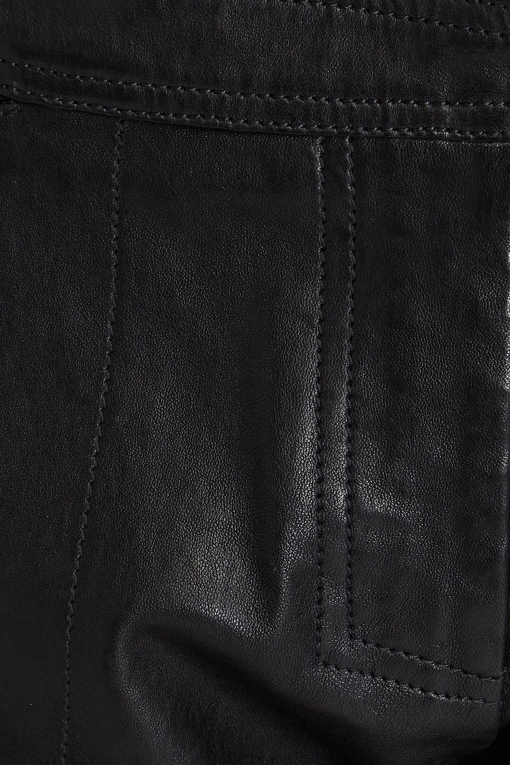 RABANNE Leather flared pants