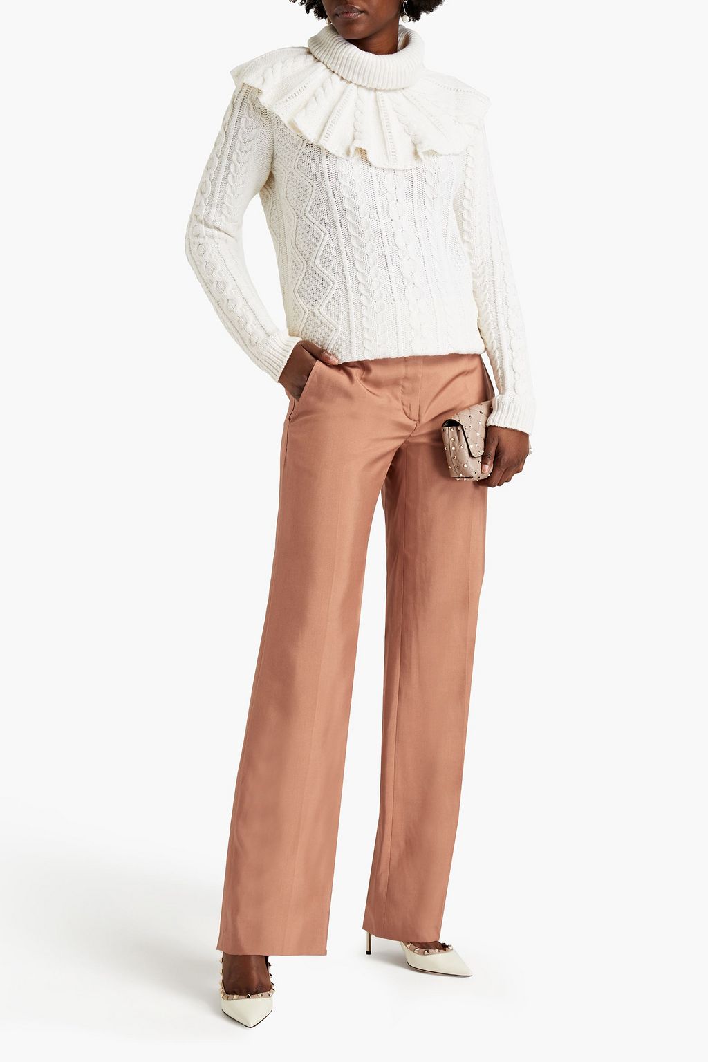 VALENTINO GARAVANI Silk straight-leg pants