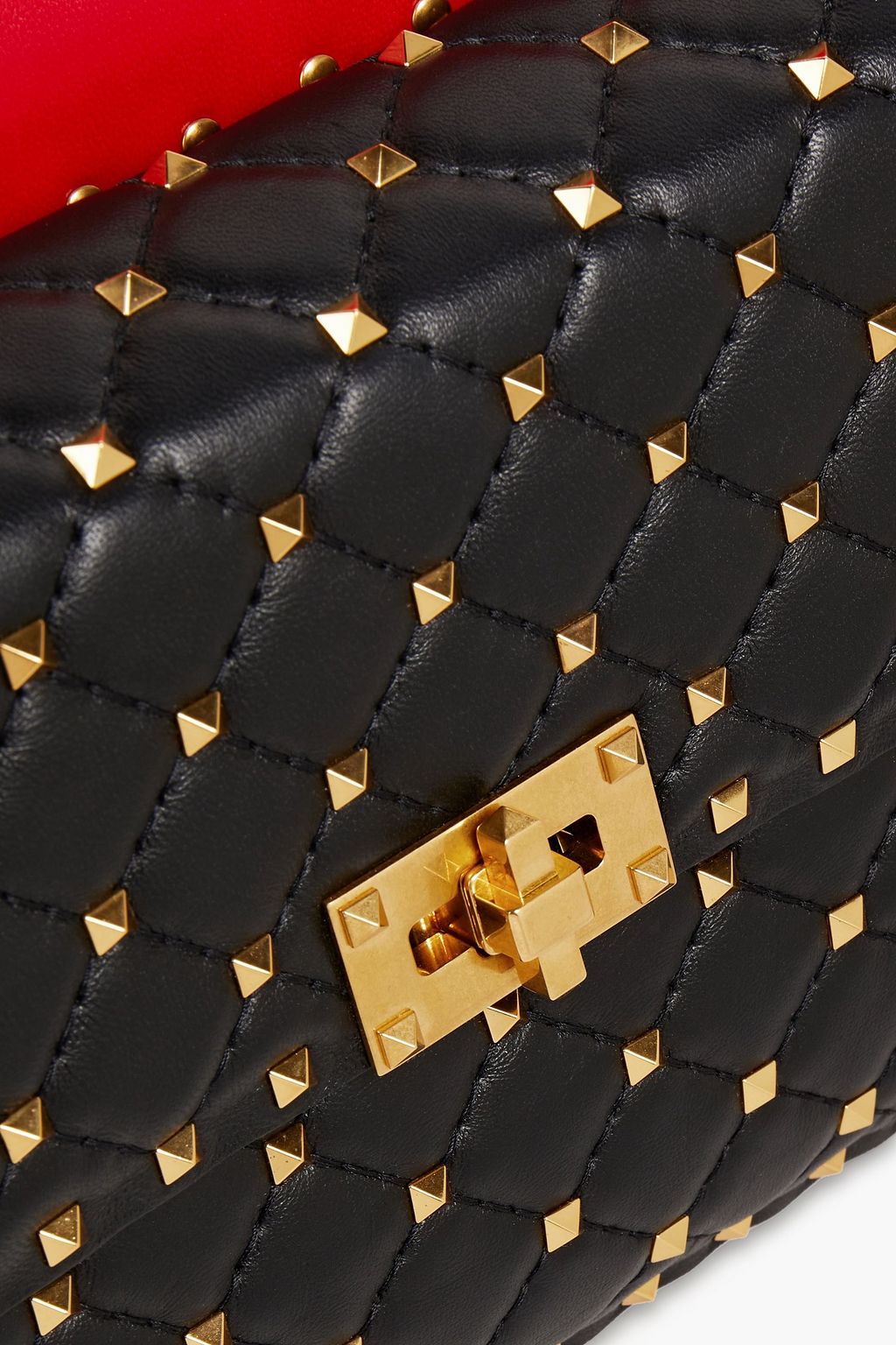 VALENTINO GARAVANI Rockstud Spike quilted leather shoulder bag THE