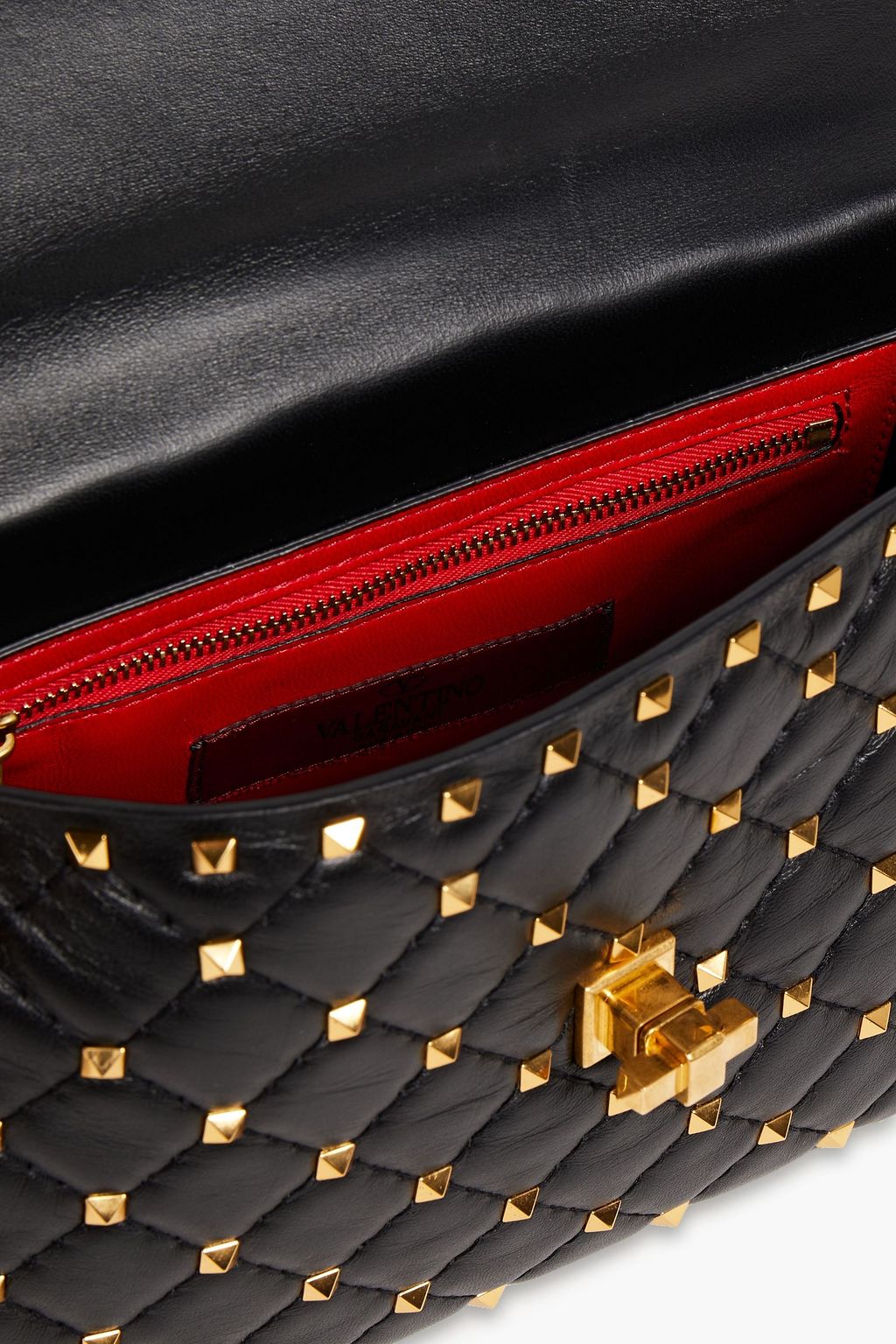 VALENTINO GARAVANI Rockstud Spike quilted leather shoulder bag THE