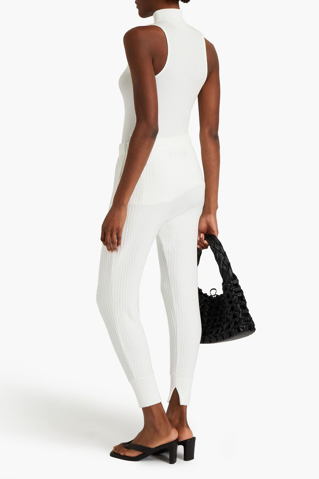 ENZA COSTA Ribbed-knit track pants