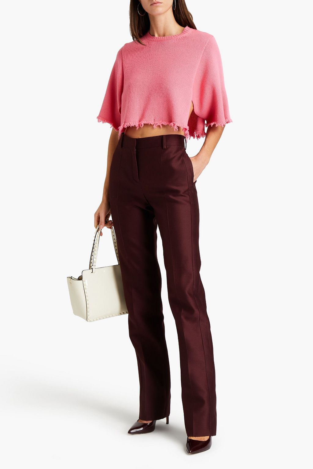 VALENTINO GARAVANI Wool and silk-blend straight-leg pants