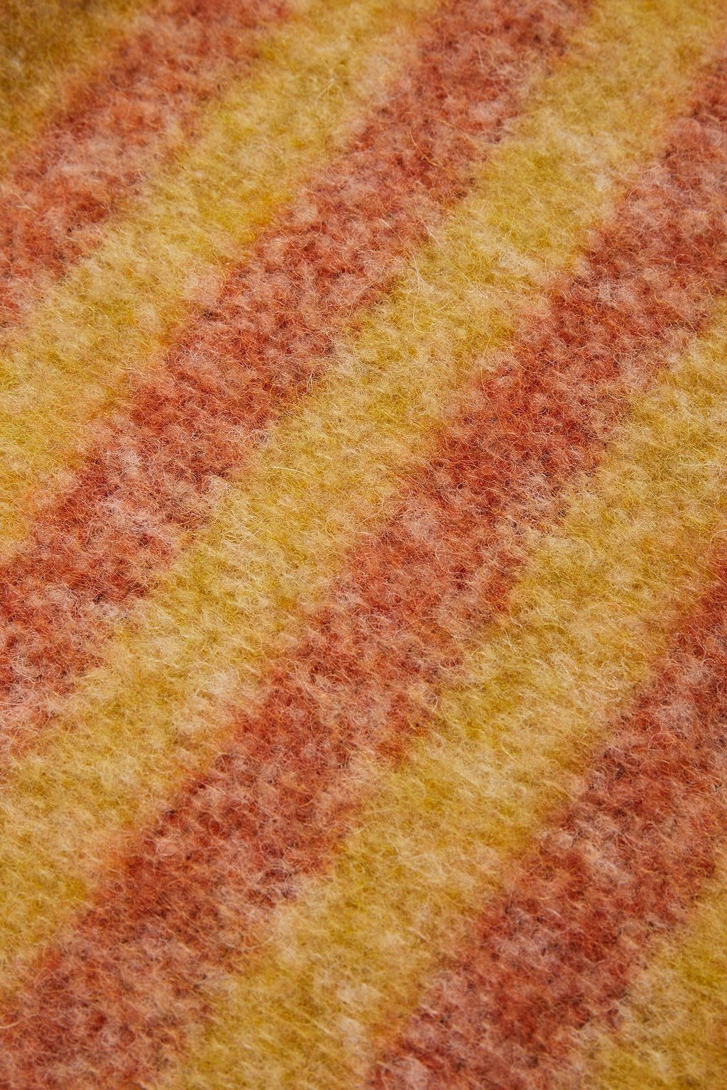 PAUL SMITH Fringed striped alpaca-blend scarf