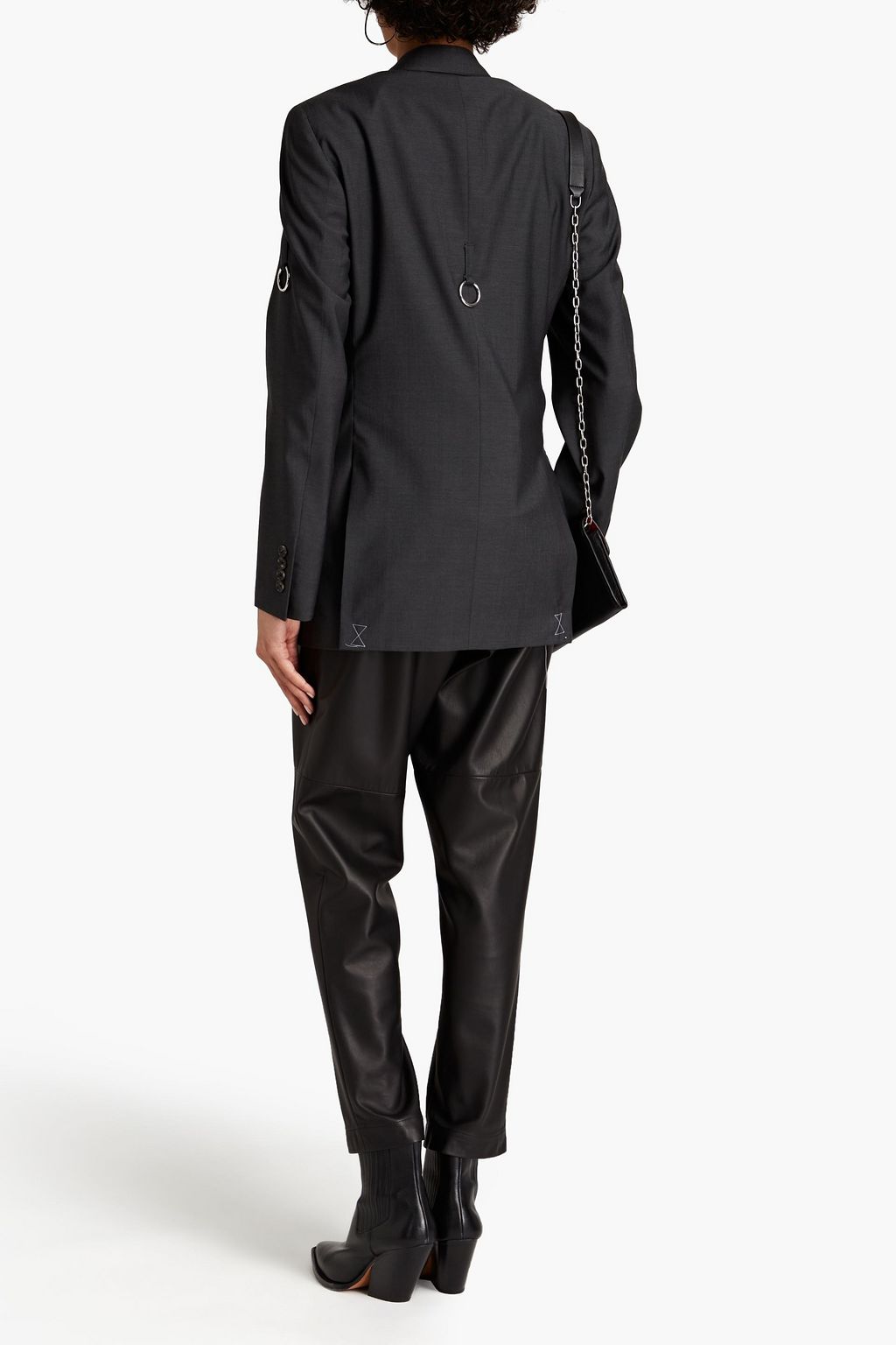 R13 Ring-embellished wool blazer