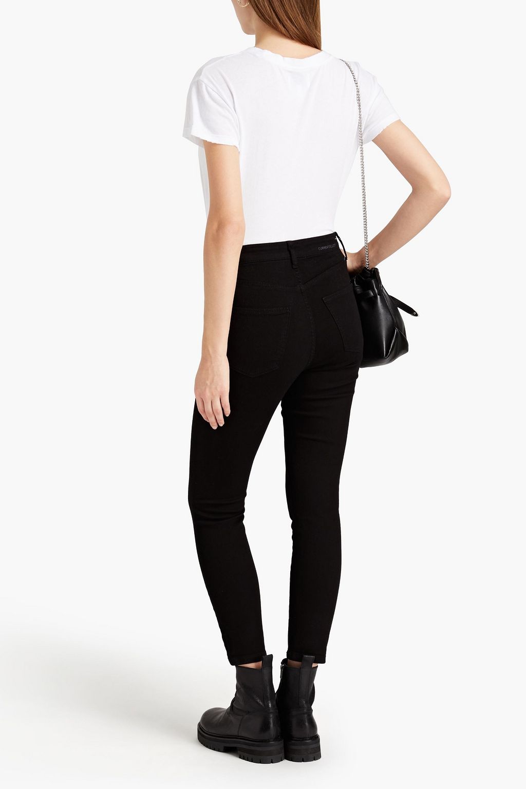 CURRENT/ELLIOTT Cropped high-rise skinny jeans