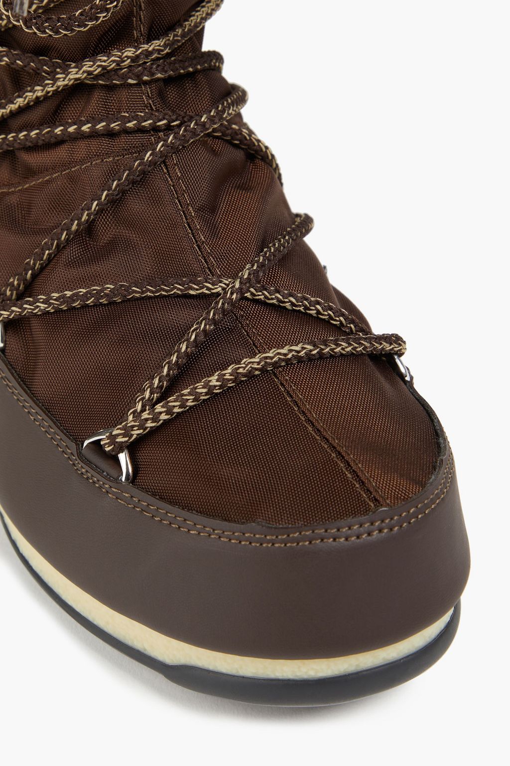 MOON BOOT Monaco faux shearling-trimmed shell snow boots
