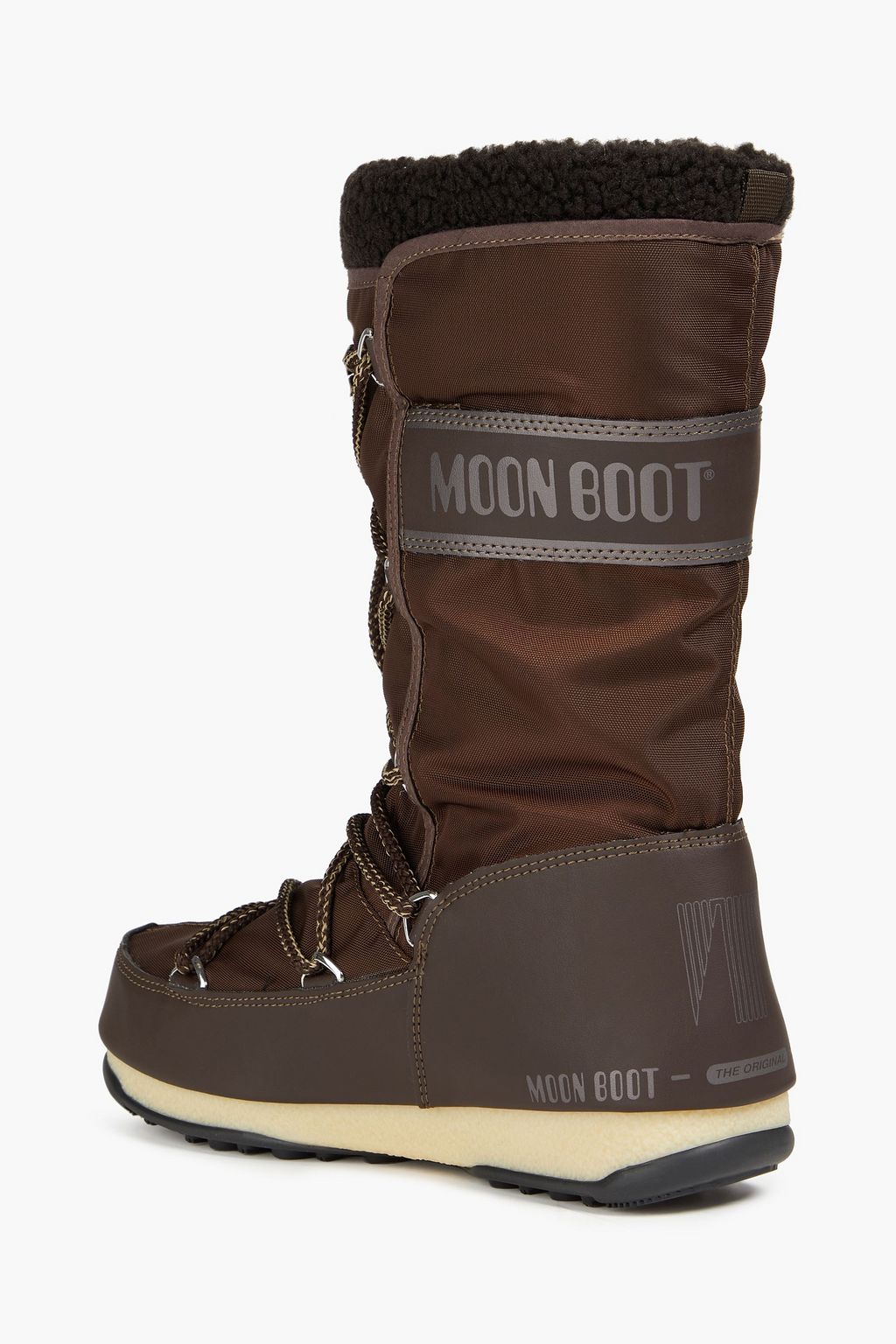 MOON BOOT Monaco faux shearling-trimmed shell snow boots