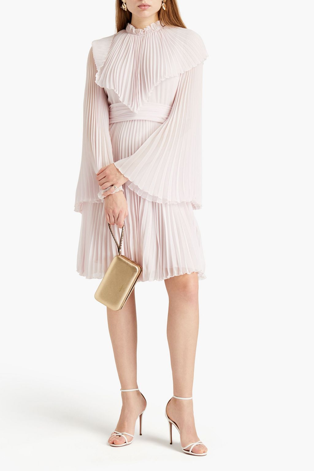 GIAMBATTISTA VALLI Plissé silk-chiffon dress