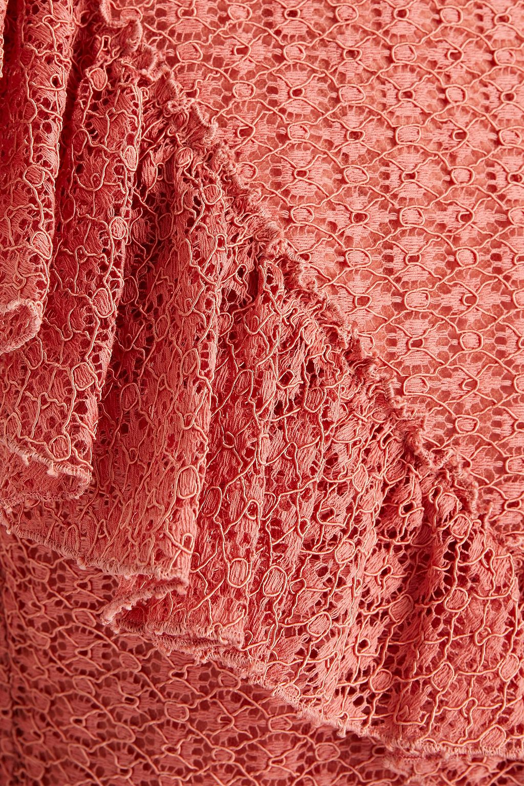 GIAMBATTISTA VALLI Ruffled cotton-blend corded lace mini dress