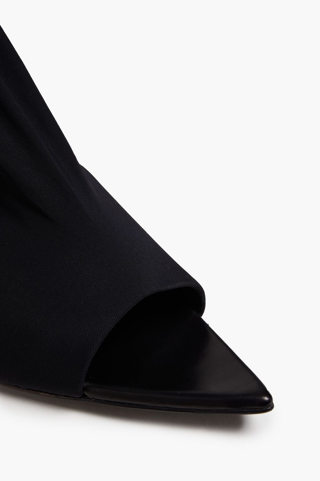 JIL SANDER Leather-paneled jersey thigh boots