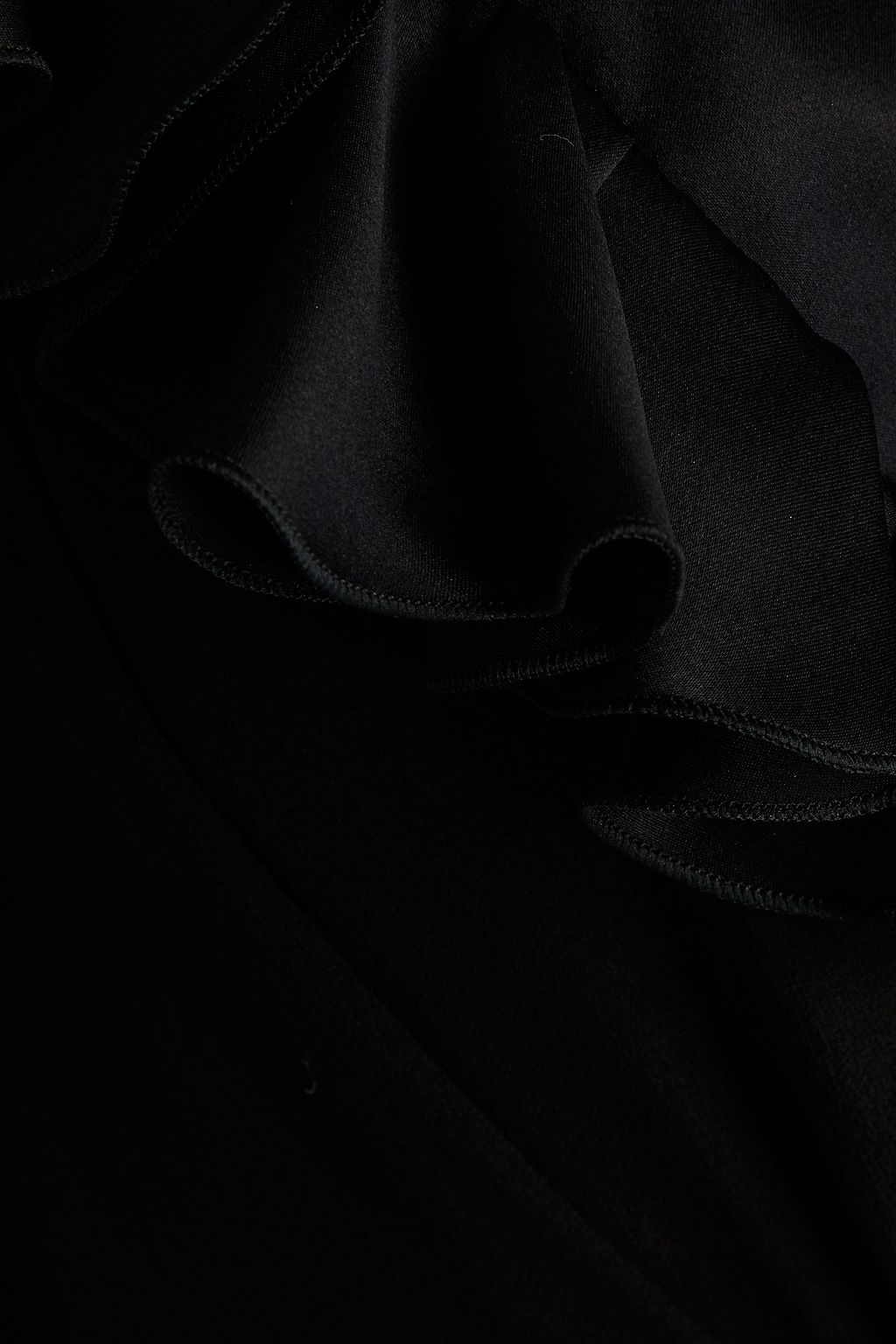 GIAMBATTISTA VALLI Ruffled satin-trimmed silk crepe de chine maxi dress