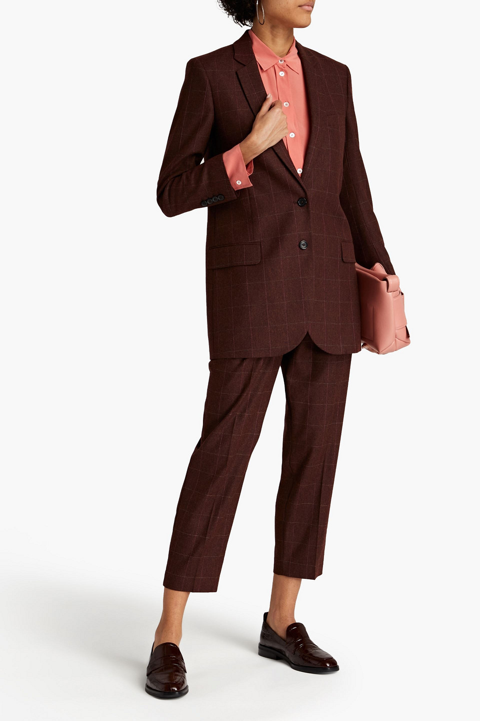 Ps By Paul Smith Checked Woven Blazer In Brown