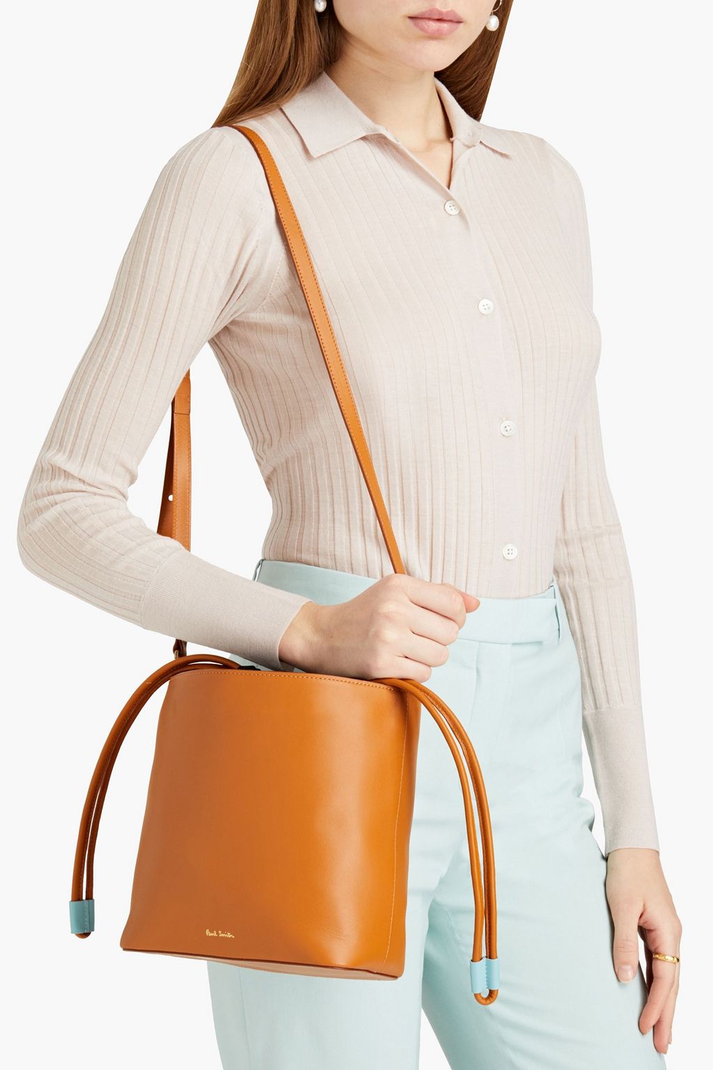 PAUL SMITH Leather bucket bag