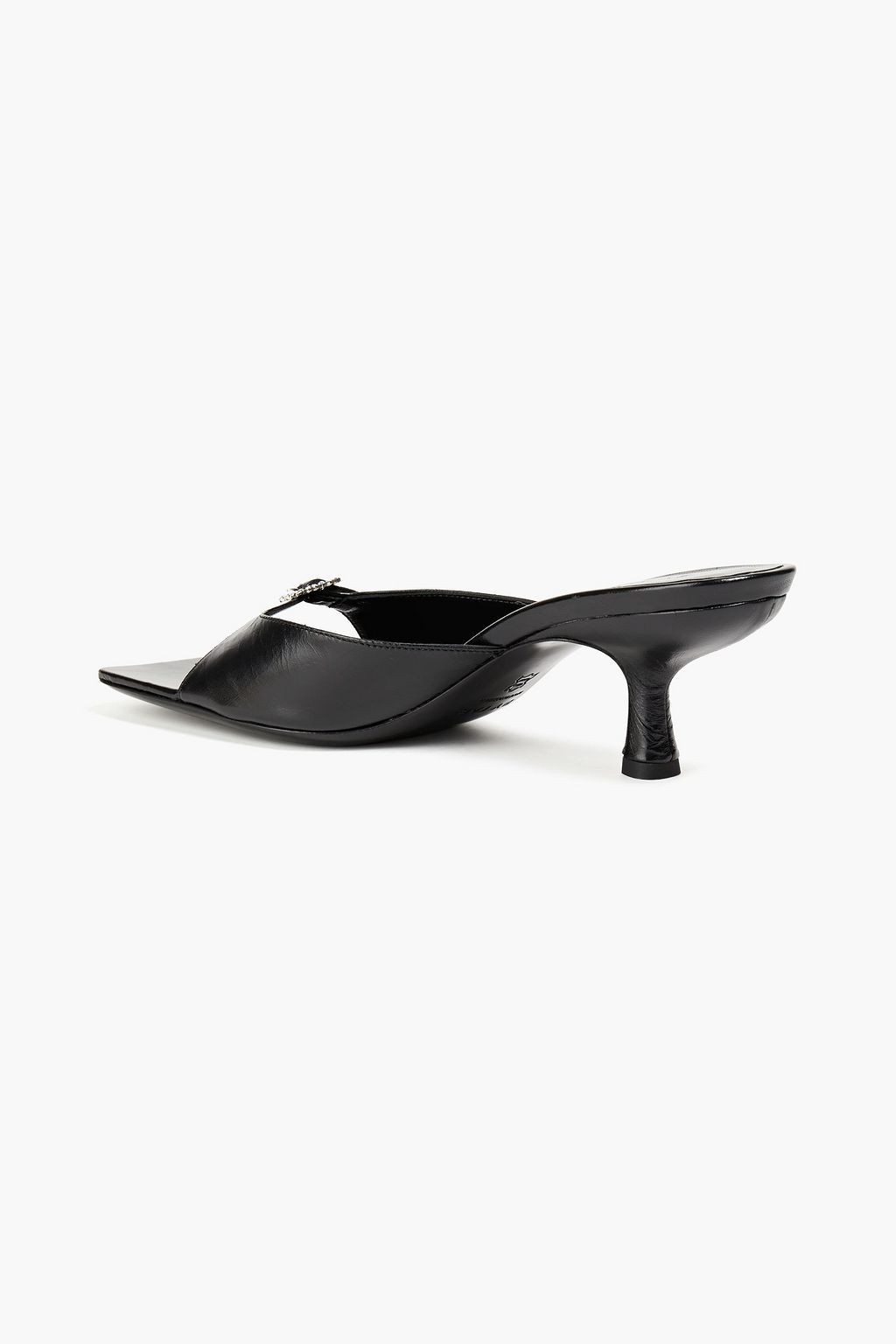 BY FAR Erin buckle-detailed leather mules
