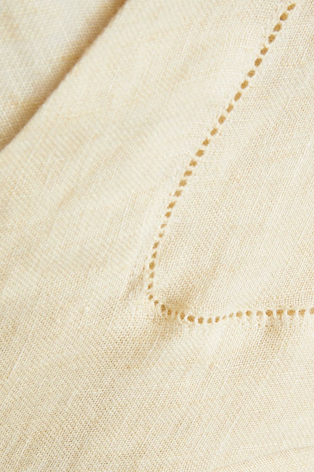 LISA MARIE FERNANDEZ Cropped linen-gauze wrap top