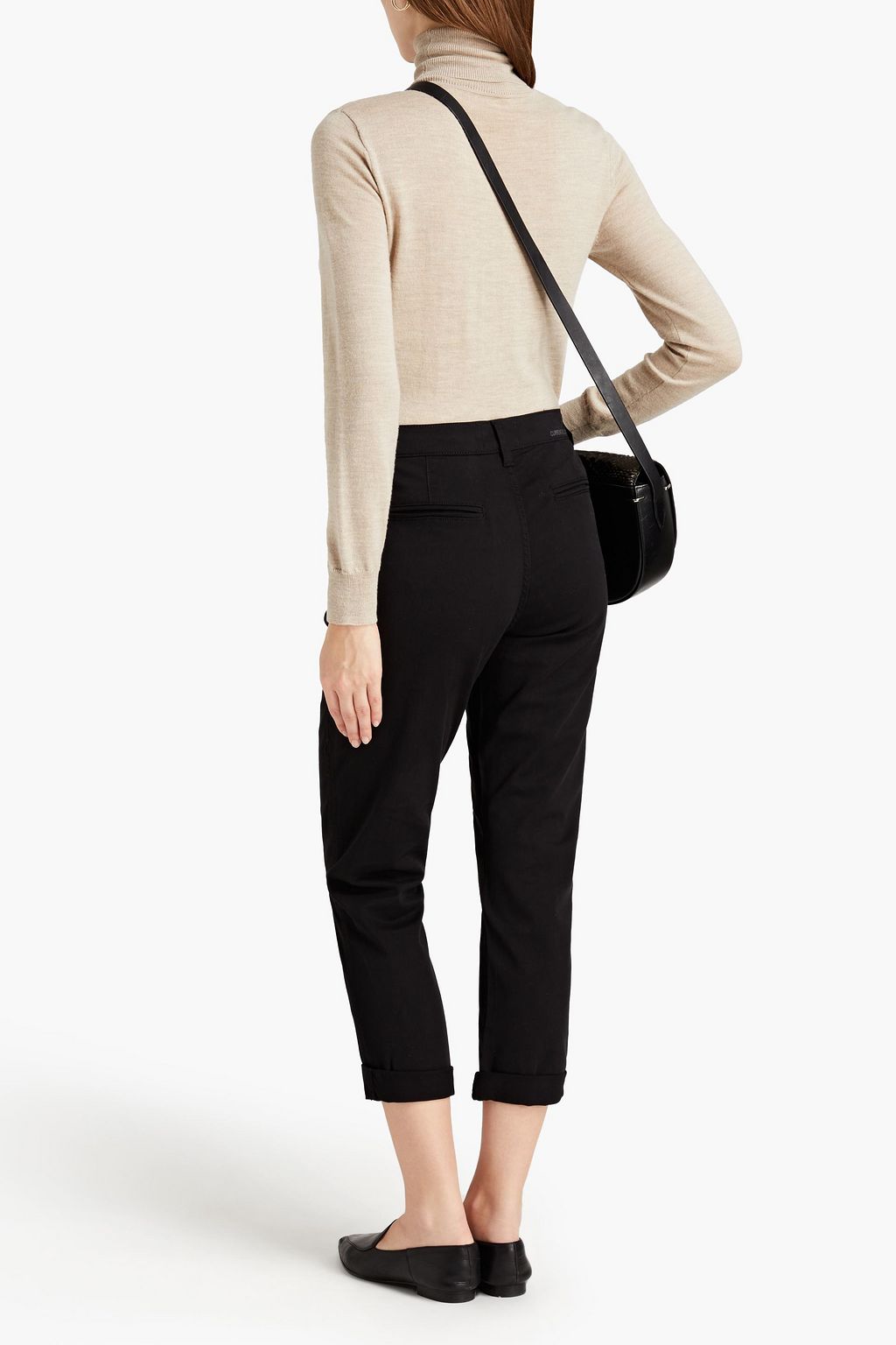 CURRENT/ELLIOTT Cropped cotton-blend gabardine slim-leg pants