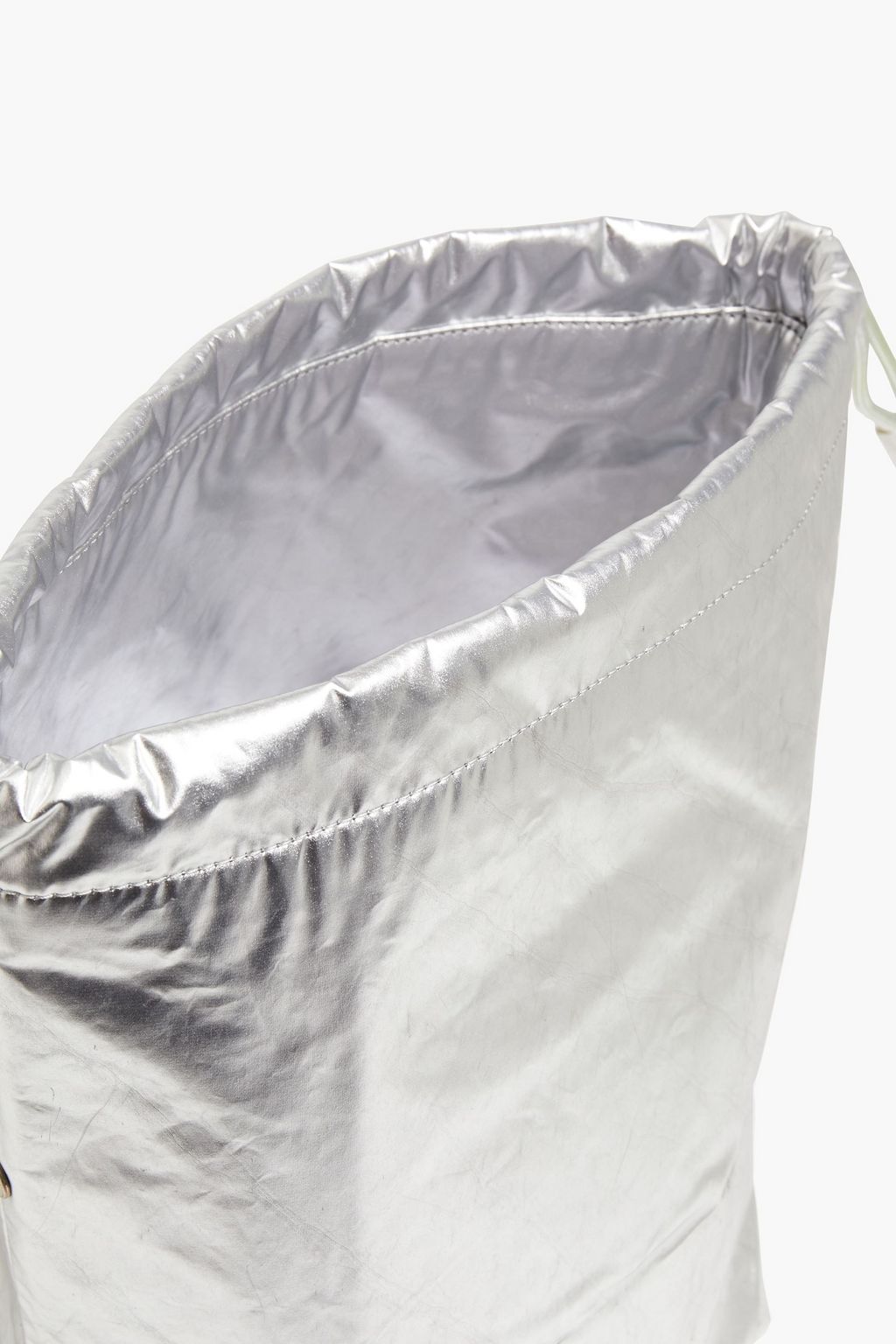 RABANNE Metallic shell pouch