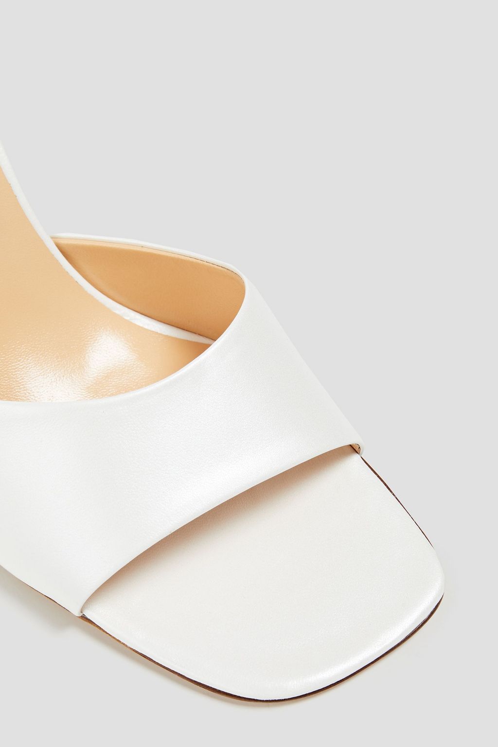 BY FAR Juju leopard-print patent-leather mules
