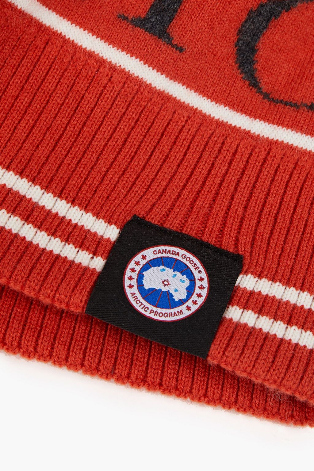 CANADA GOOSE Jacquard-knit wool-blend beanie