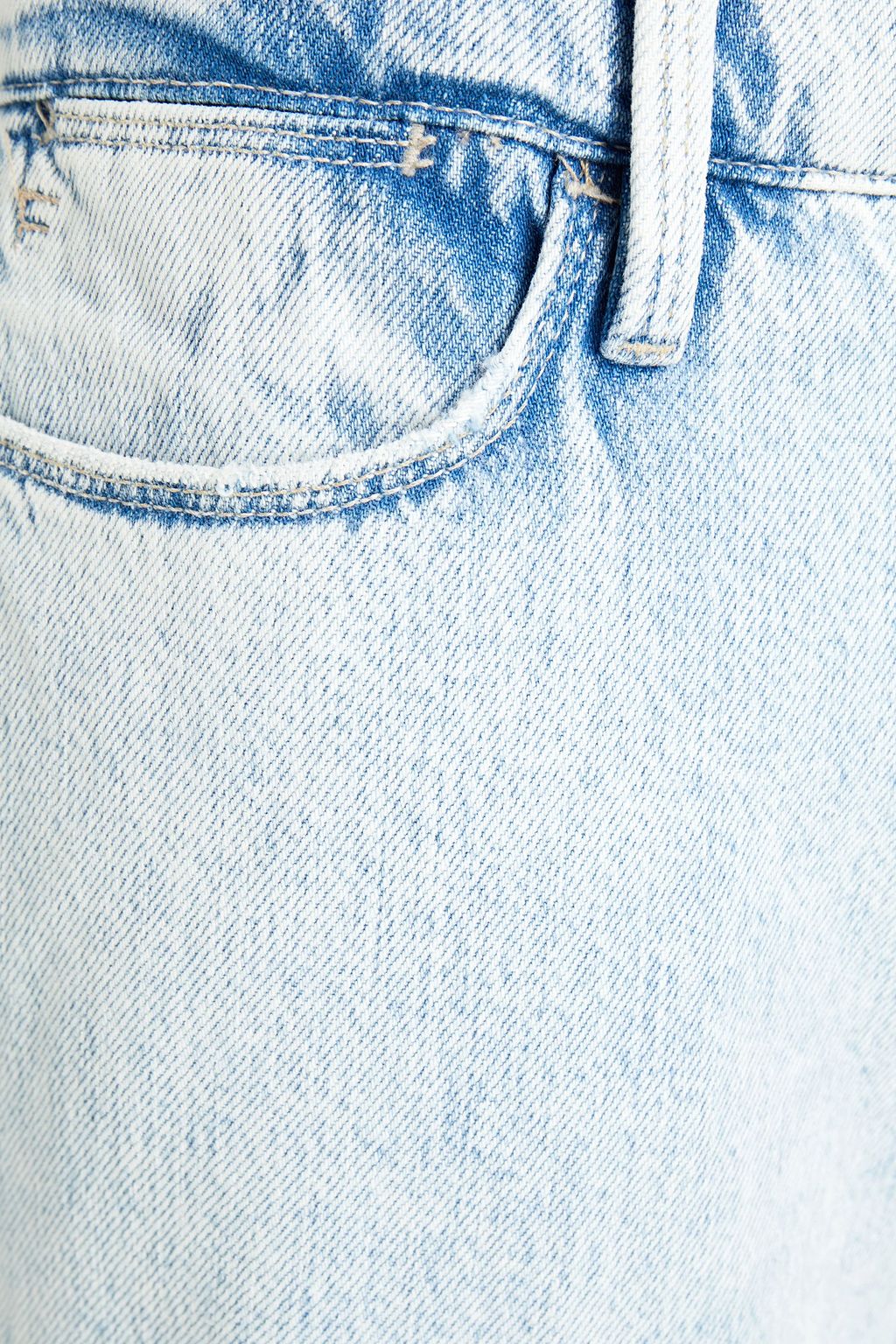 FRAME Le High Straight cropped distressed high-rise straight-leg jeans