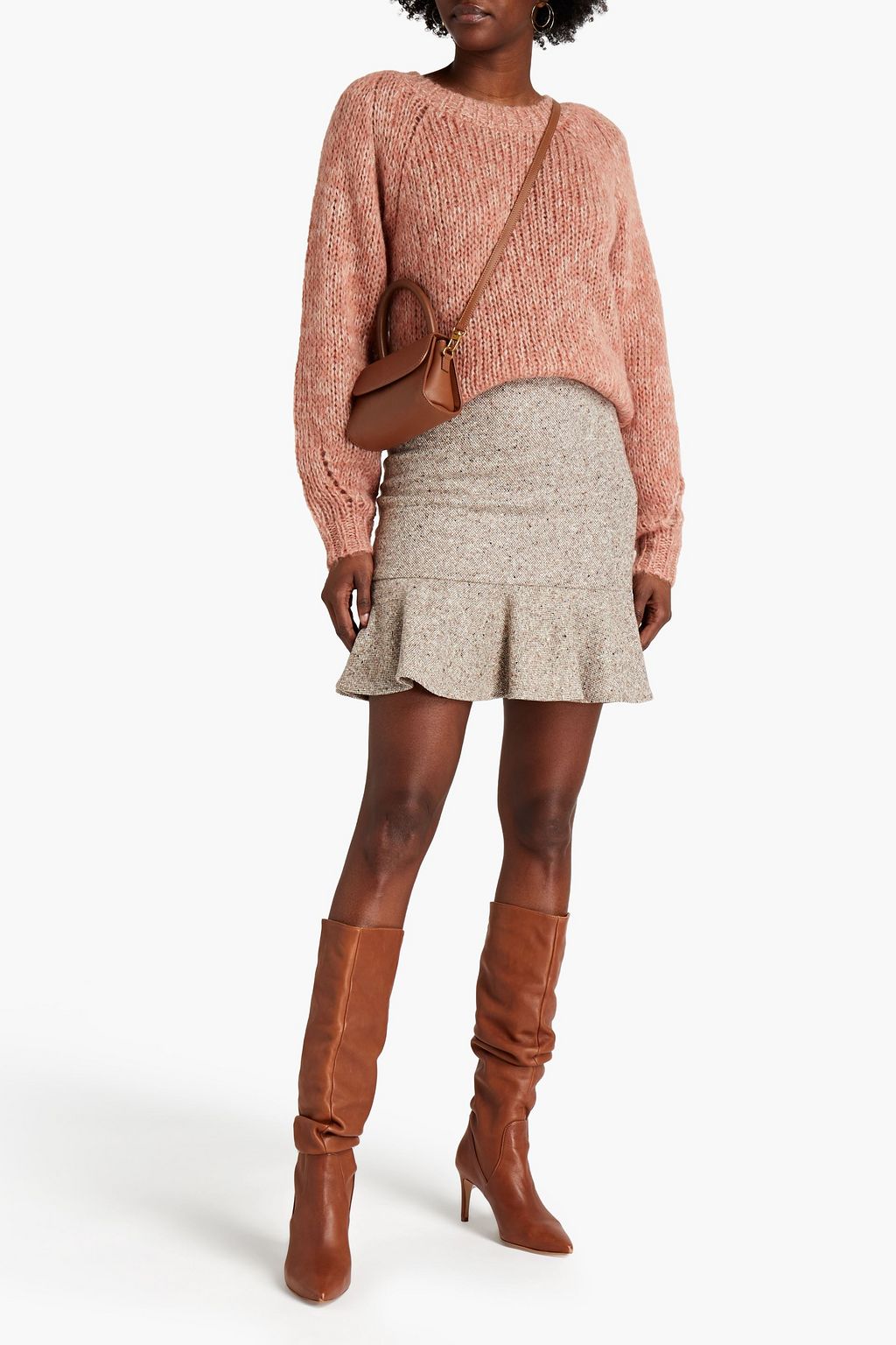 VANESSA BRUNO Mélange brushed knitted sweater