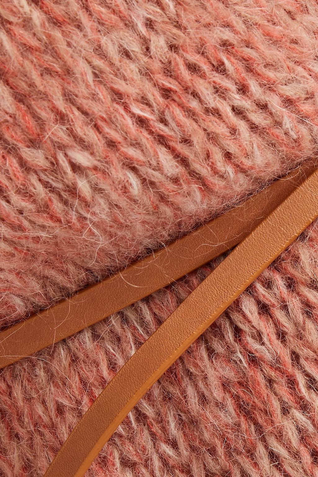 VANESSA BRUNO Belted mélange brushed knitted cardigan