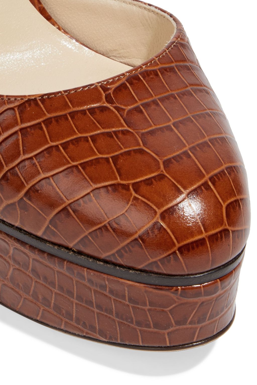 JIMMY CHOO Maple 125 croc-effect leather pumps