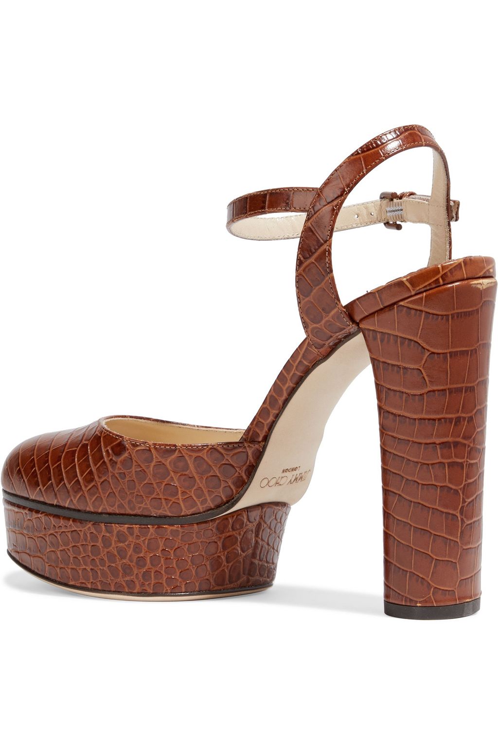 JIMMY CHOO Maple 125 croc-effect leather pumps