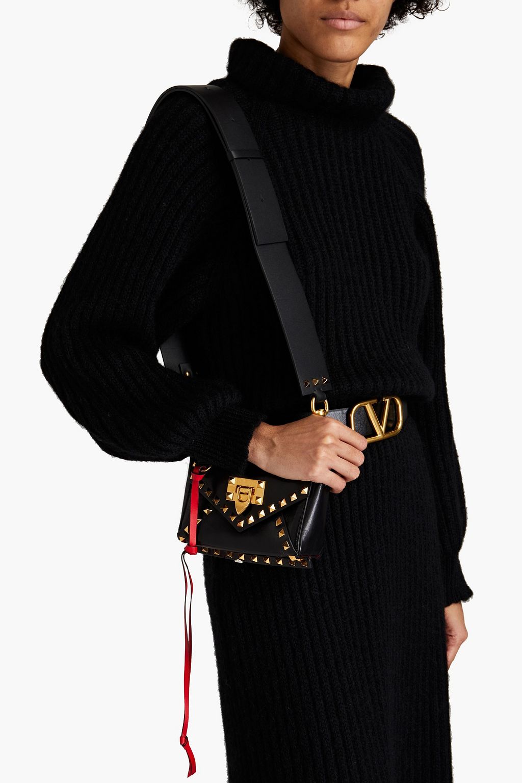 VALENTINO GARAVANI Rockstud Schultertasche aus Leder