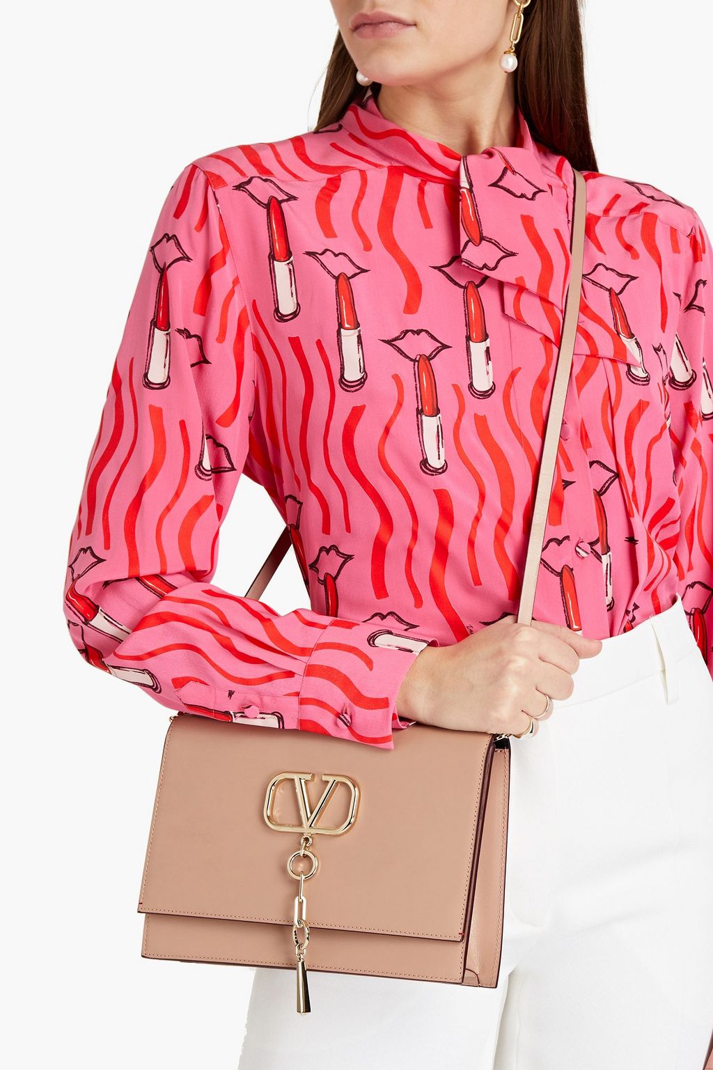 VALENTINO GARAVANI VLOGO leather shoulder bag