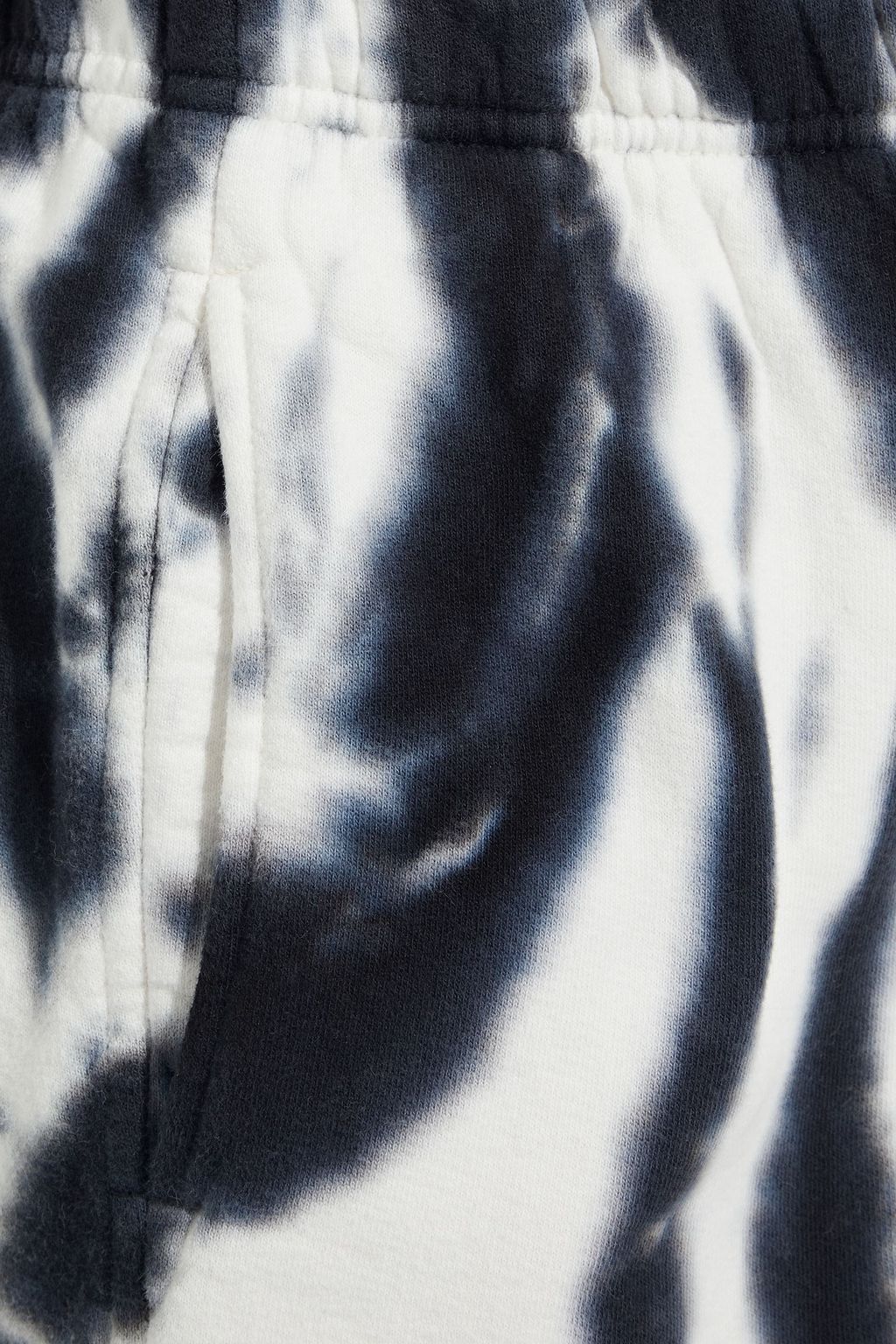 GOOD AMERICAN Tie-dyed cotton-fleece shorts