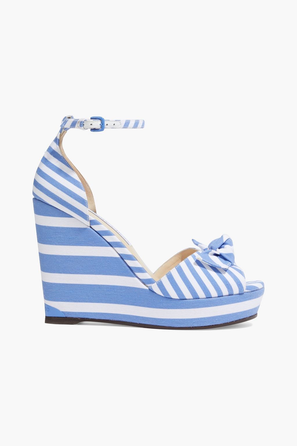 blue canvas wedges