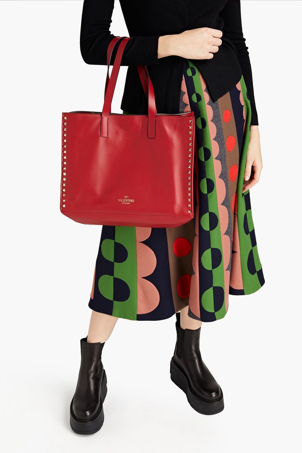 VALENTINO GARAVANI Rockstud Tote Bag aus Leder