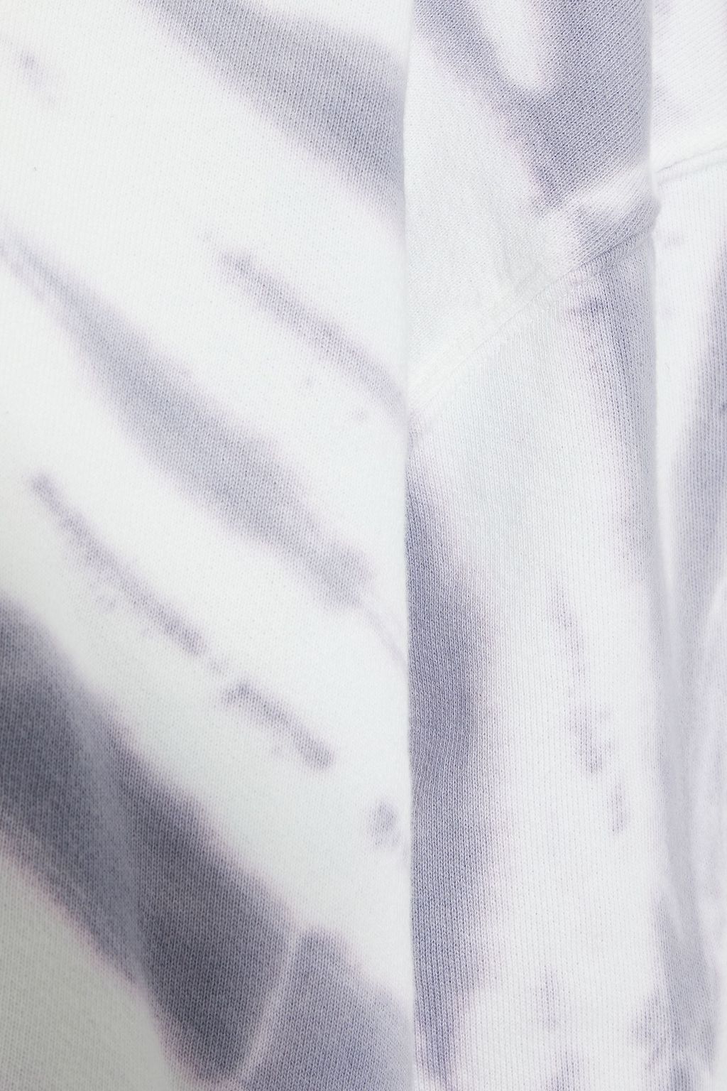 GOOD AMERICAN Cropped tie-dyed cotton-fleece sweatshirt