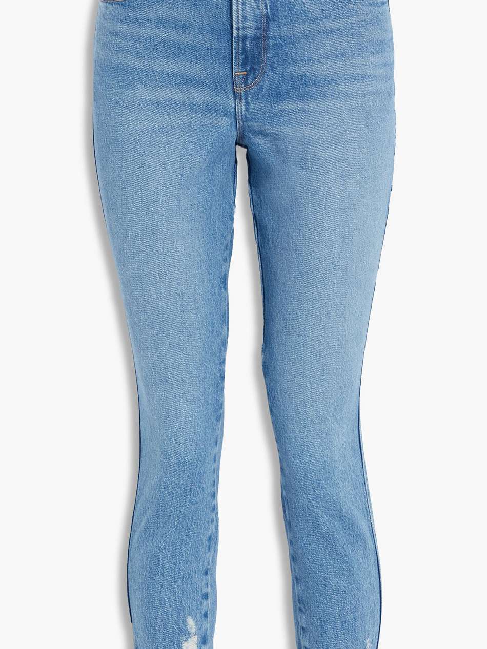 good curve cropped distressed high-rise skinny jeans