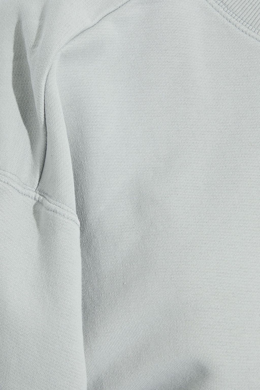 GOOD AMERICAN Cropped French cotton-terry sweatshirt