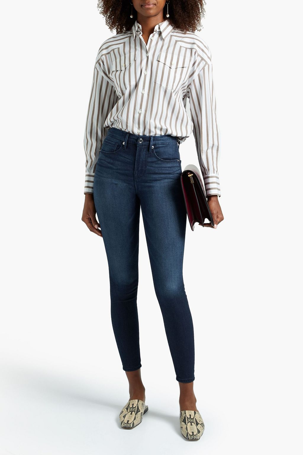 GOOD AMERICAN Good Legs hoch sitzende Skinny Jeans