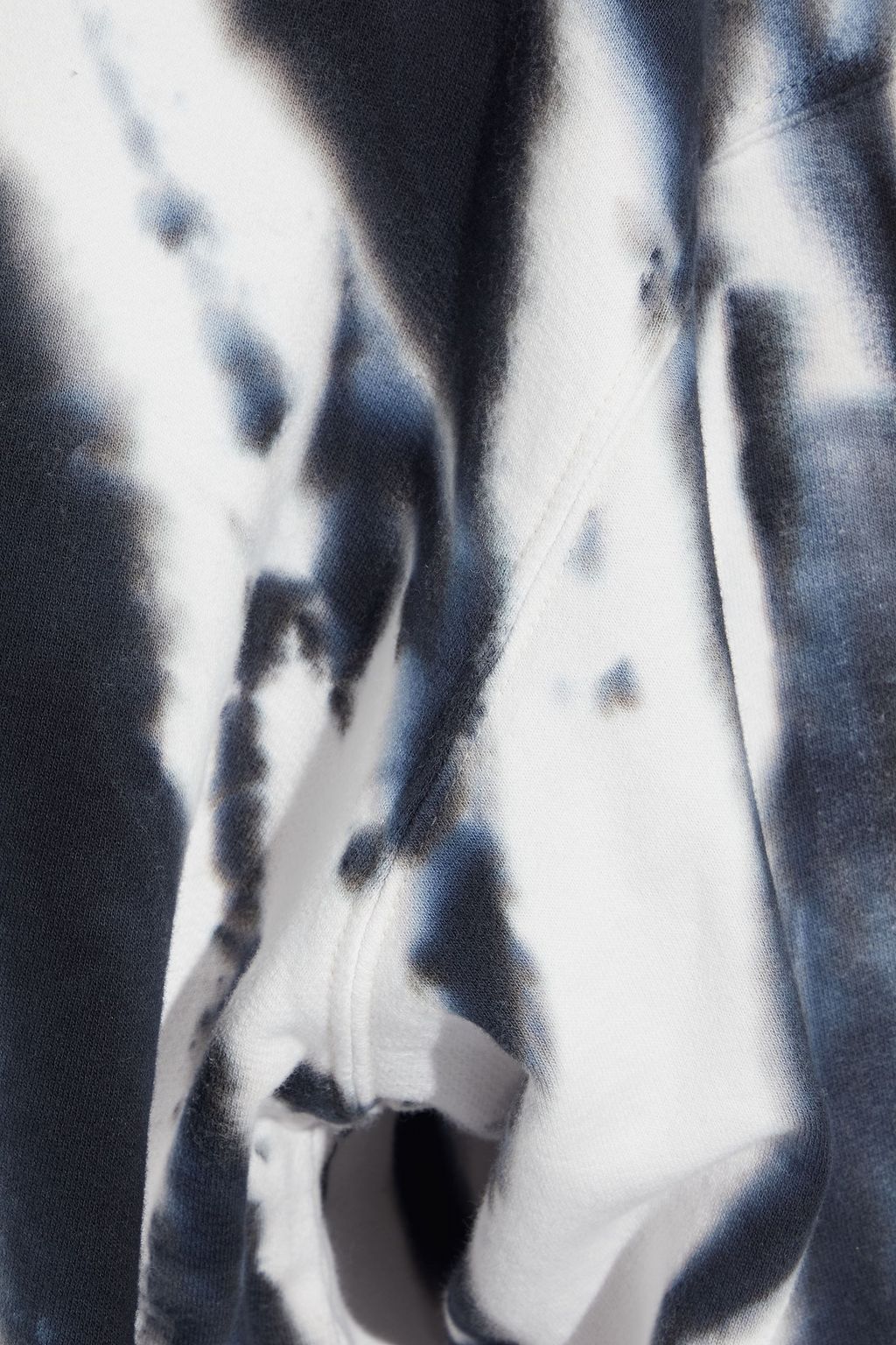 GOOD AMERICAN Boyfriend tie-dyed cotton-fleece sweatshirt
