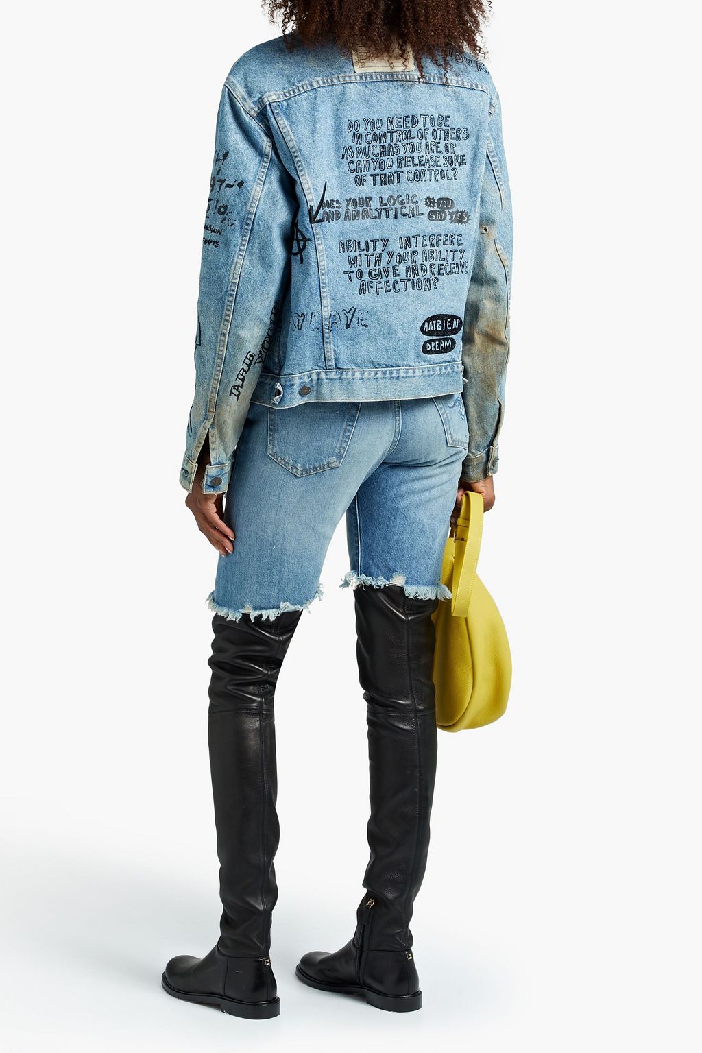 R13 + Levi's appliquéd printed denim jacket