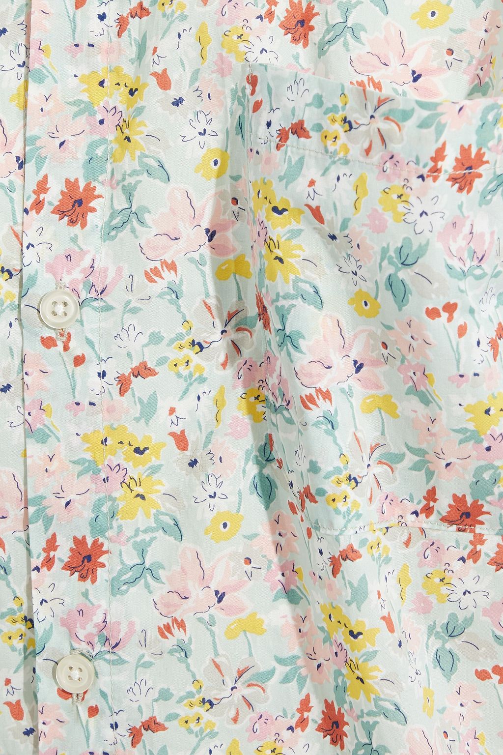 R13 Floral-print cotton-voile shirt