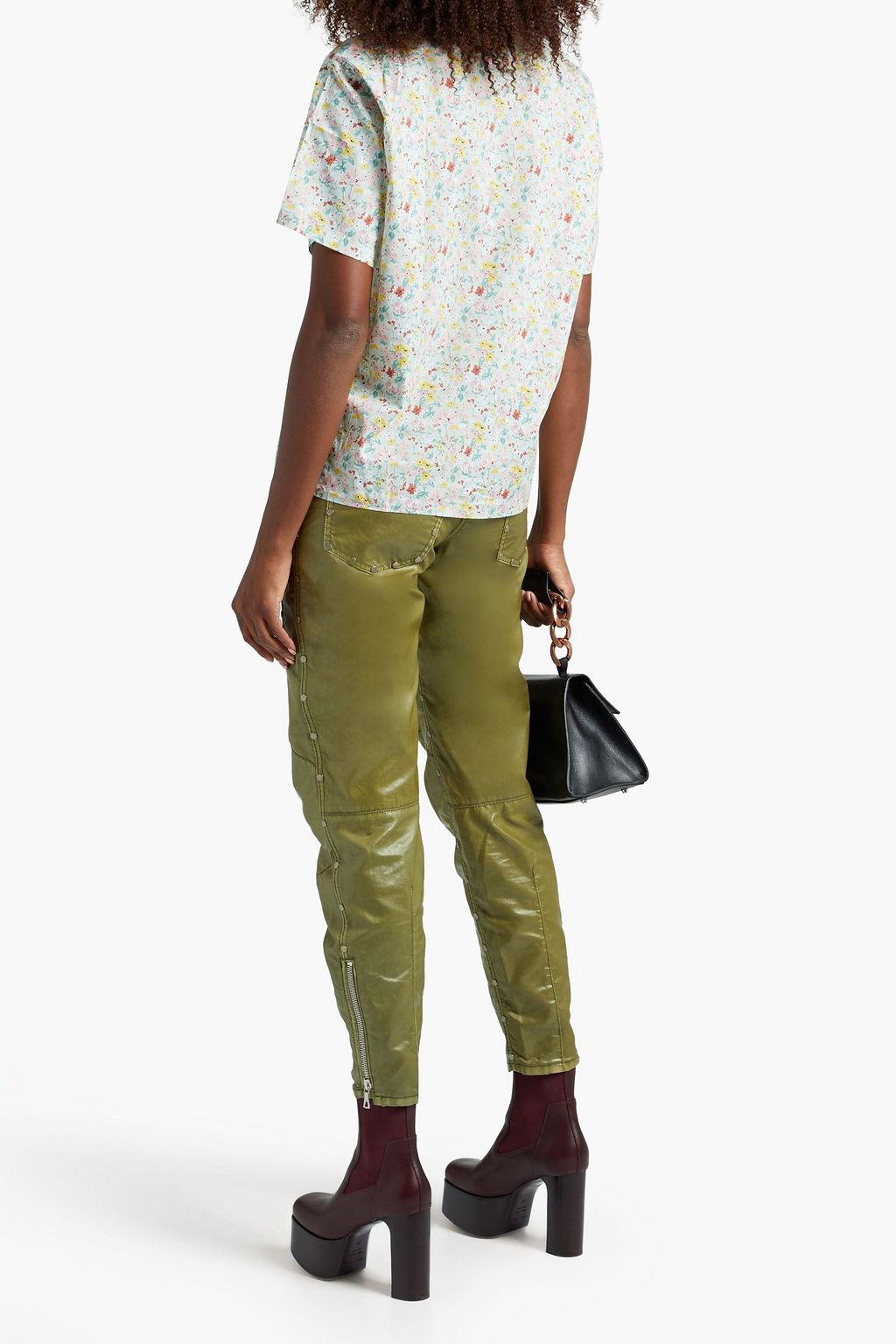 R13 Floral-print cotton-voile shirt