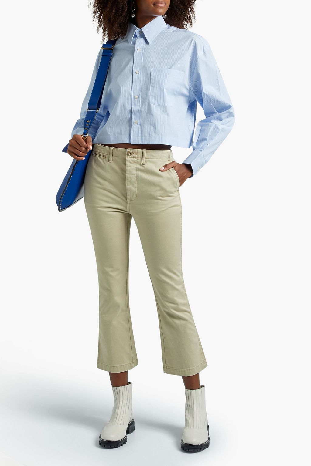 R13 Cotton-twill kick-flare pants