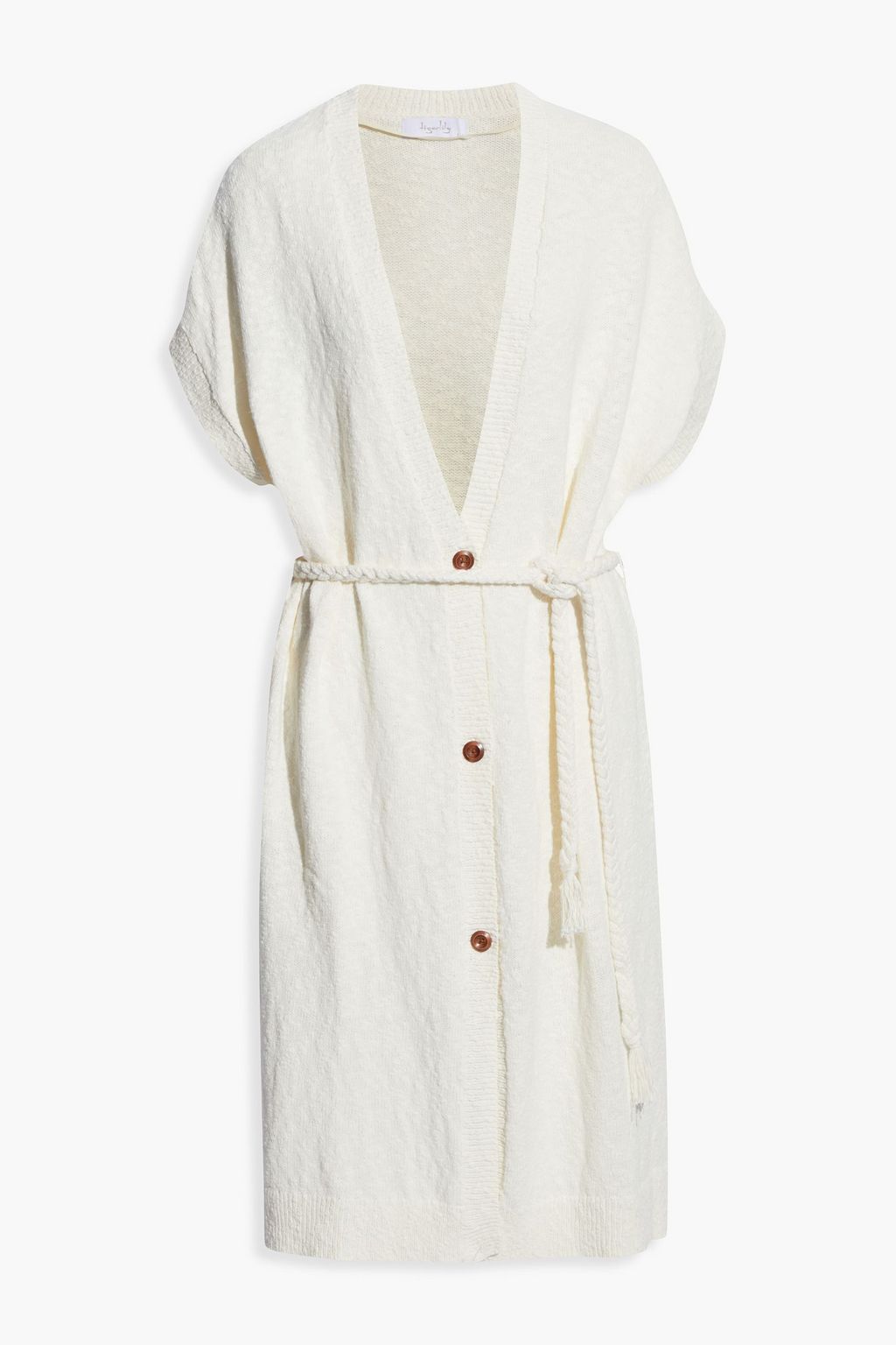 TIGERLILY Elisa belted boucl knit cotton coverup THE OUTNET