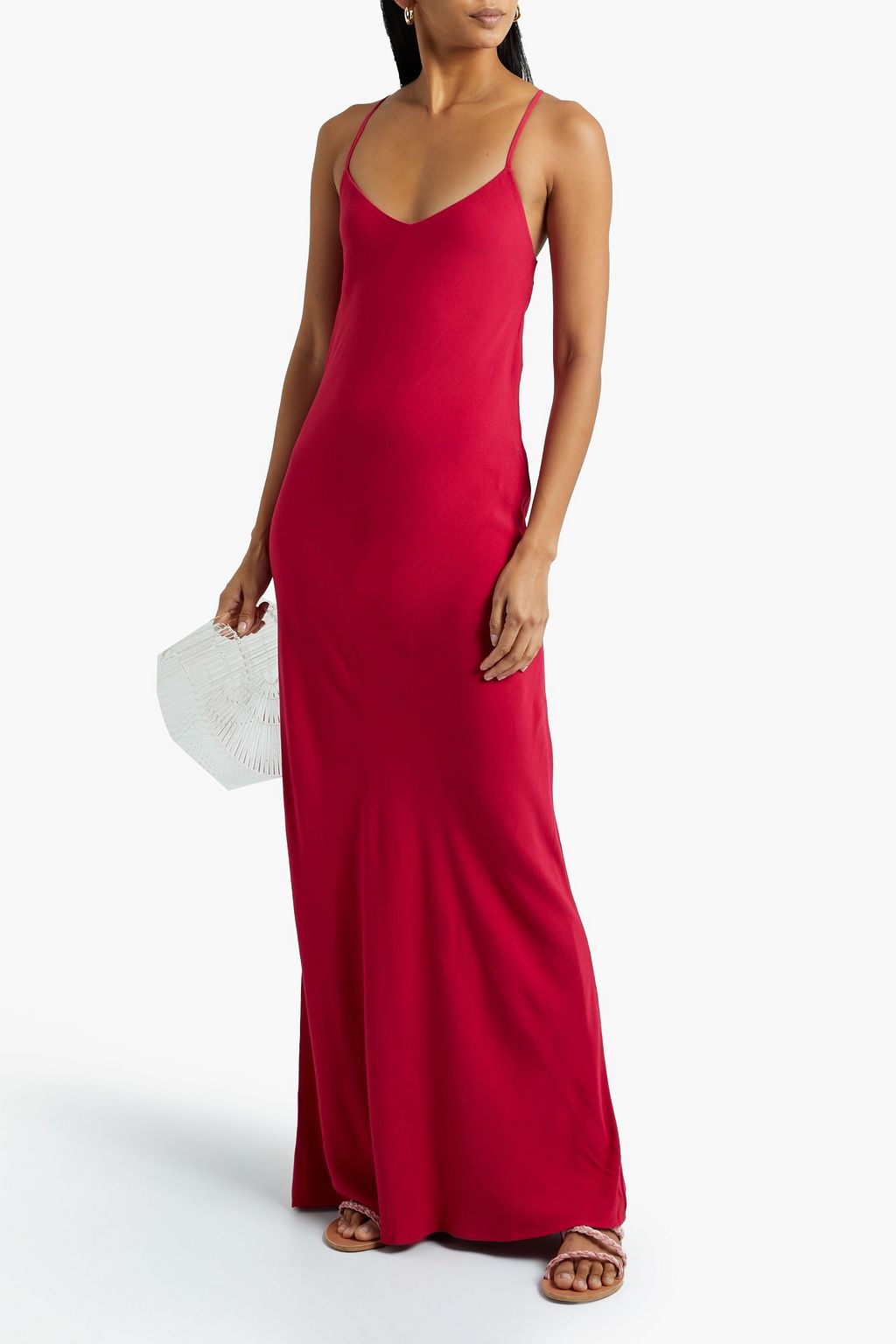 TIGERLILY Lucia Liana crepe maxi slip dress