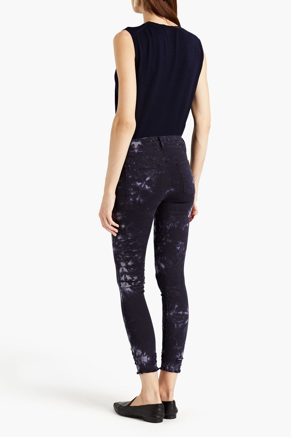 J BRAND Alana tie-dyed high-rise skinny jeans