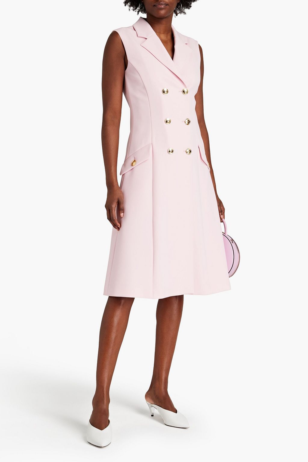 BOUTIQUE MOSCHINO Double-breasted crepe midi dress