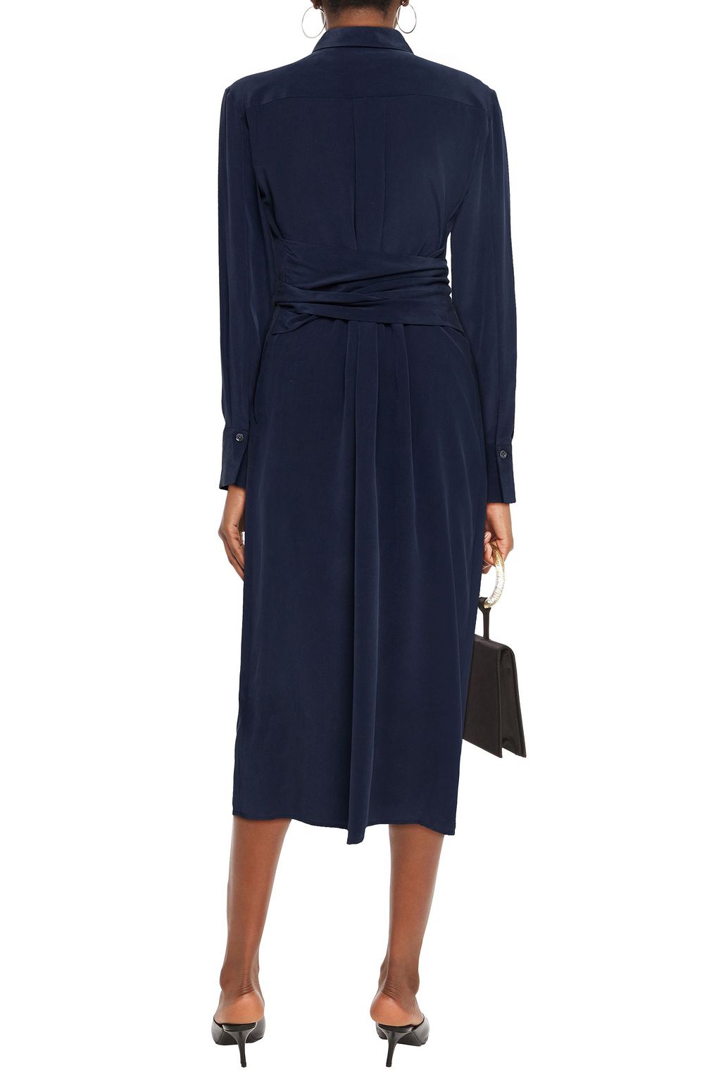 EQUIPMENT Jarvisse belted washedsilk shirt dress Sale up to 70 off